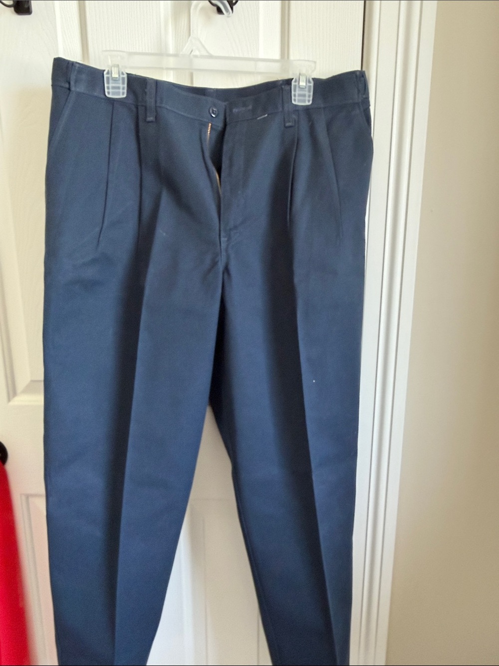 Classic Dickies Men's Navy Pleated Dress Pants 36/30